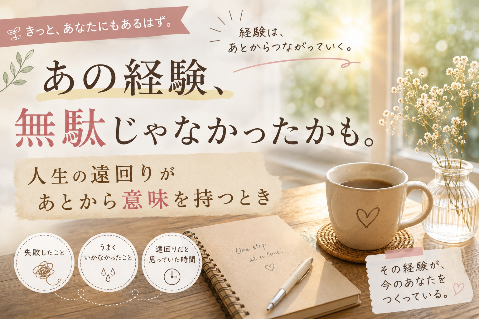 経験　無駄ではない　後から　意味を持つ