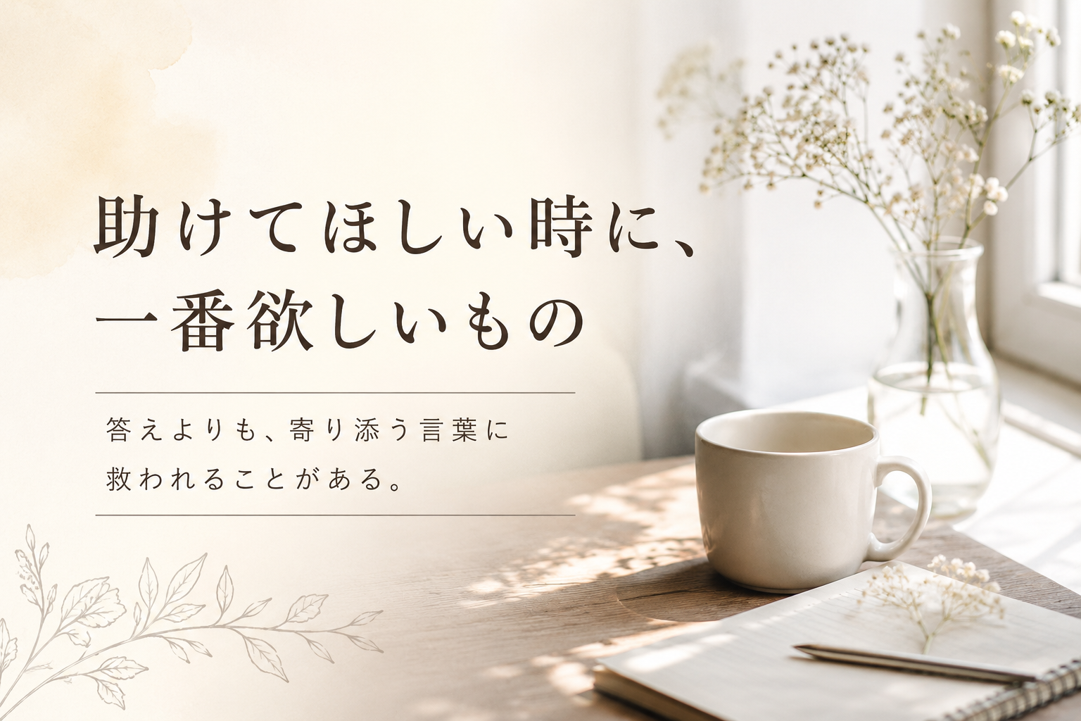 助けてほしい　1番ほしいもの　エッセイ