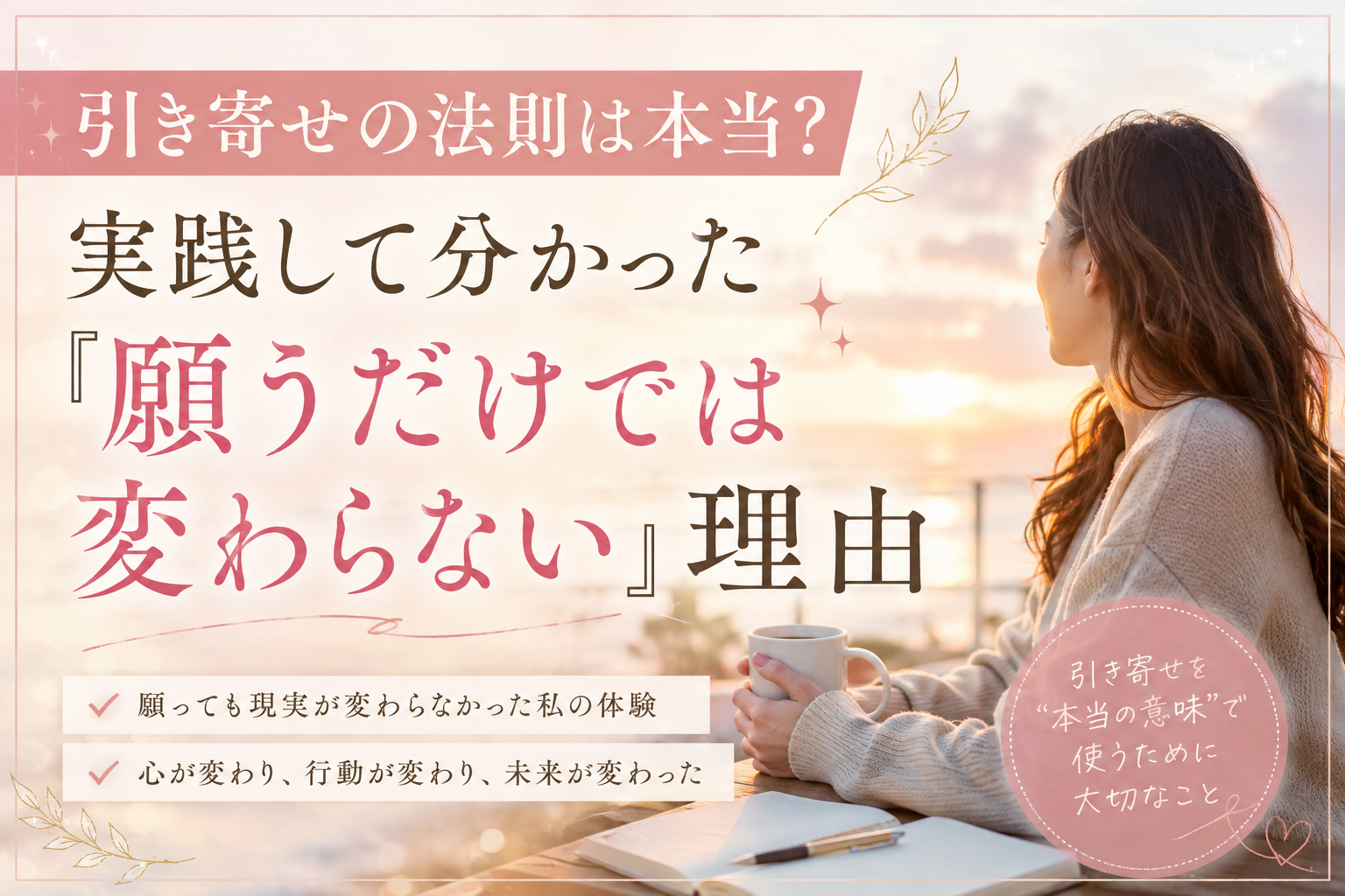引き寄せの法則　願うだけ　叶わない　理由