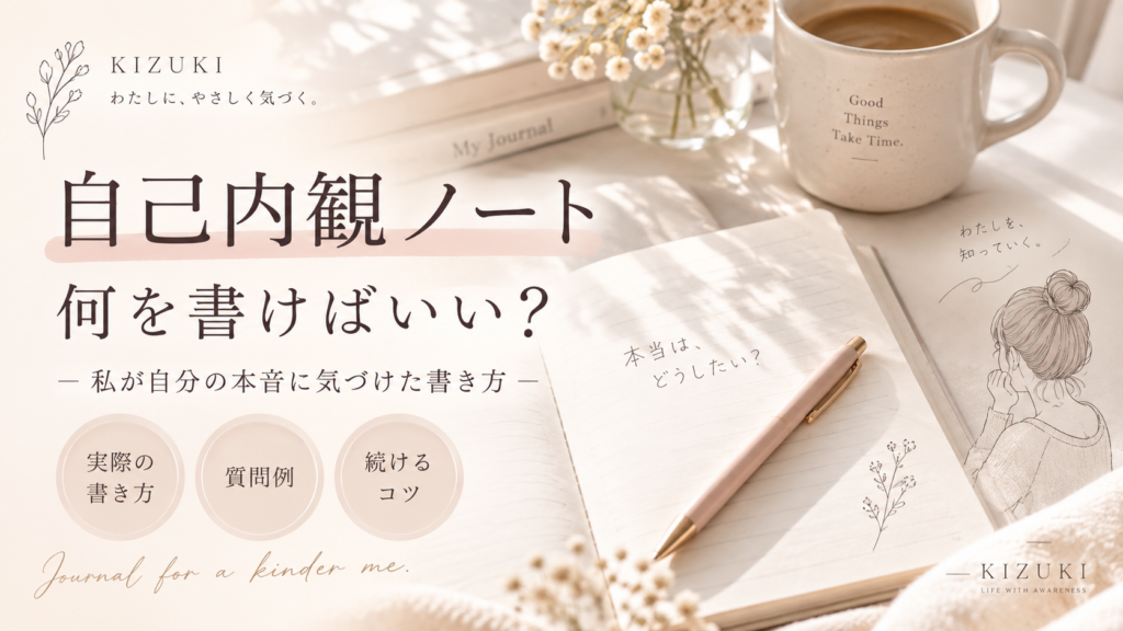 自己内観 ノート 何を書けばいい?