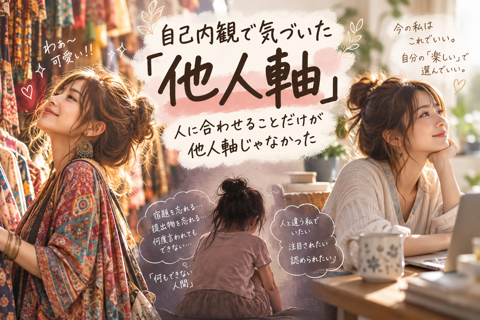 自己内観　気づいた　他人軸　人に合わせる