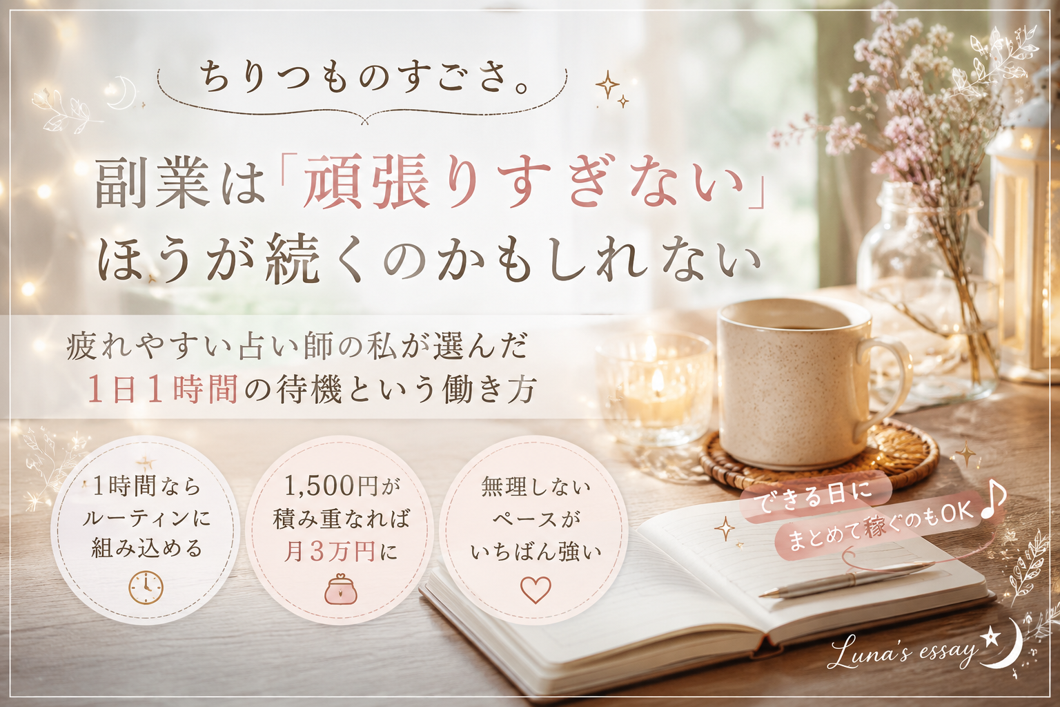 ちりつも　副業　続く