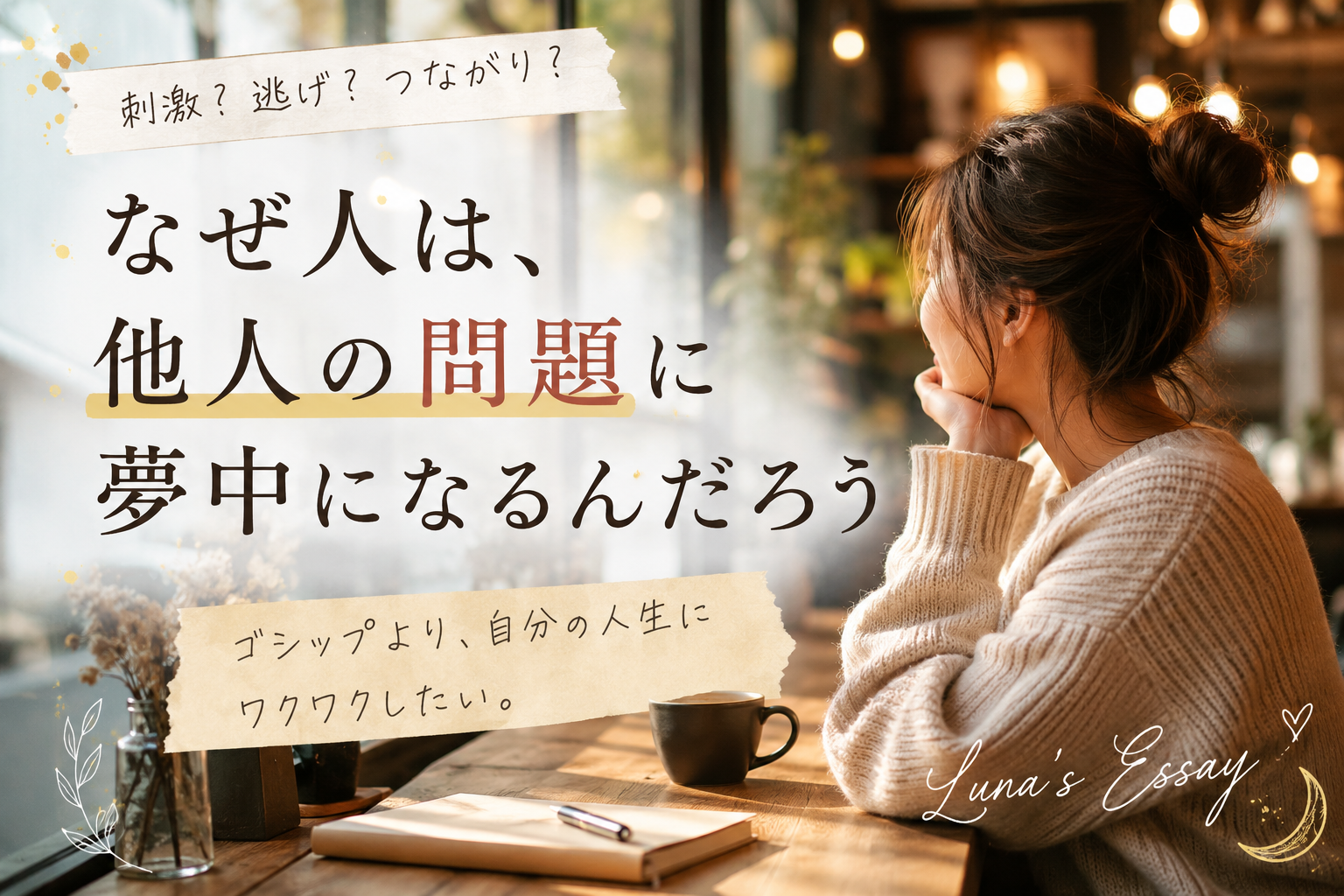 他人の問題　夢中　ゴシップ　悪口