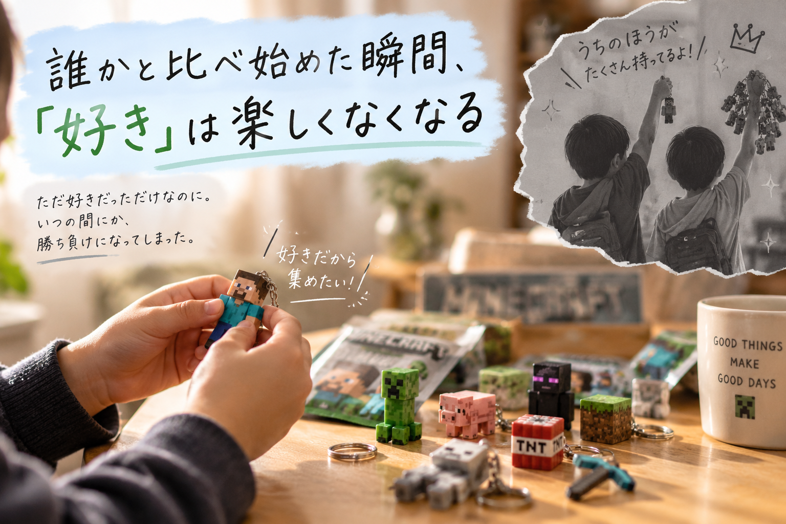 誰かと比べる　楽しくなくなる