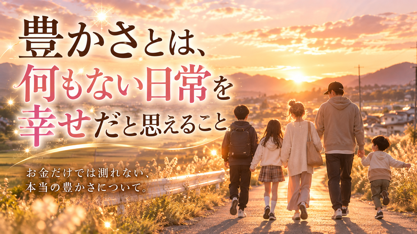 豊かさとは　何もない日常　幸せ